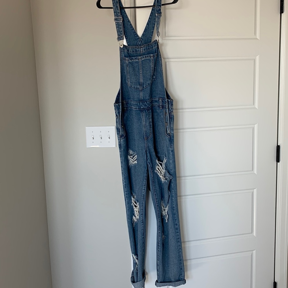 ripped edition overalls